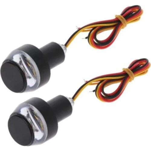 FEEDOPAL 2PCS 12LED Two-Color Modified Turn Signal Mountain Bike Handle Light Signal Light For Various Motorcycle Models
