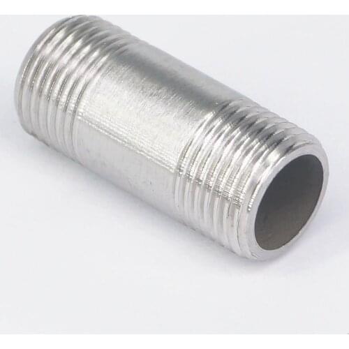 1/4" BSPT Male Thread Barrel Nipple 304 Stainless Pipe Fitting Connector Coupler water oil air 143 PSI