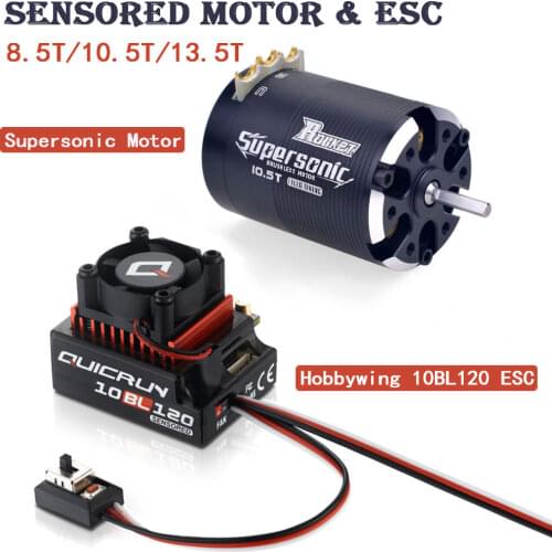 Hobbywing 10BL120 ESC Rocket Supersonic 540 8.5T 10.5T 13.5T Sensored Brushless Motor for Modified Spec Stock 1/10 1/12 RC Car