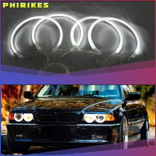 CCFL Angel Eyes Kit Warm White Halo Ring 131mm*4 For BMW E36 E38 E39 E46 (With Original Projector)