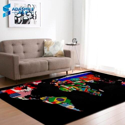 Nordic Style Carpets Soft Flannel National Flag Area Rugs Kids Room Crawling Play Mat Rugs Large Rug and Carpet for Living Room