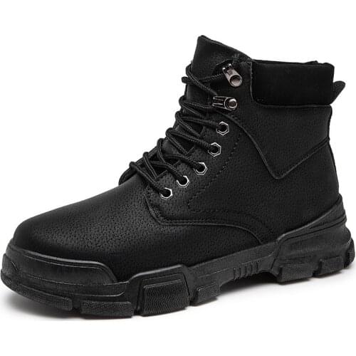Men Shoes Spring Autumn Boots Retro Style Ankle Boots Lace Up Casual Boots High-top Shoes for Men Wear-resistant Zapatos Boots