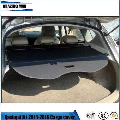Nylon Polyester Auto rear trunk cargo cover For Qashqai J11 2014 2015 2016 , auto accessories
