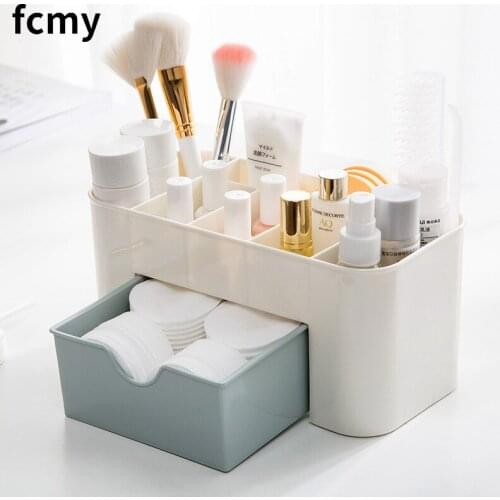 Plastic Makeup Organizers Storage Box Cosmetic Drawers Jewelry Display Box Case Desktop Make Up Container Boxes Organizer Holder