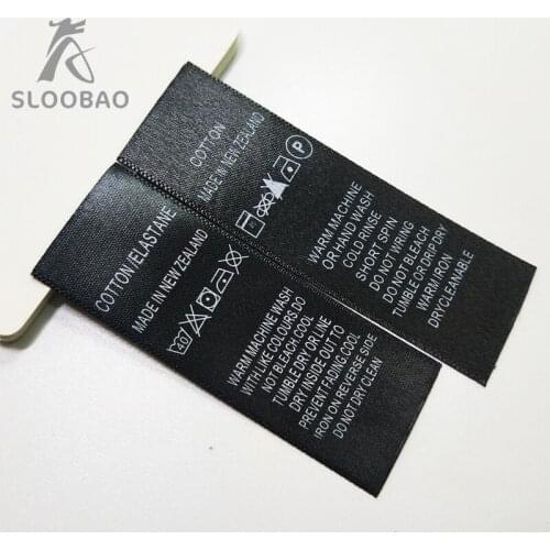 Free Shipping 500Pcs/lot Customized Garment Woven Label Shoe Labels/ Printed Care Label Tag Label Ribbon