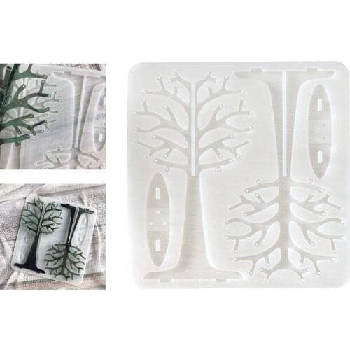 Silicone Christmas Tree Mold DIY Jewelry Rack Create Epoxy Resin Casting Crystal Molds Crafts Jewelry Making Xmas Party Decors