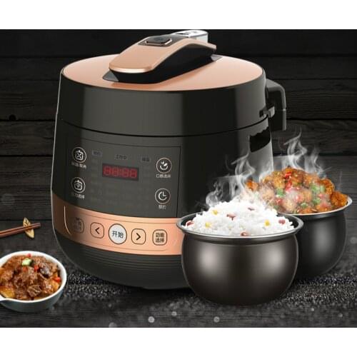 Electric Pressure Cookers pressure cooker intelligent 5L double bravery home cooking pot 5-6 people.NEW