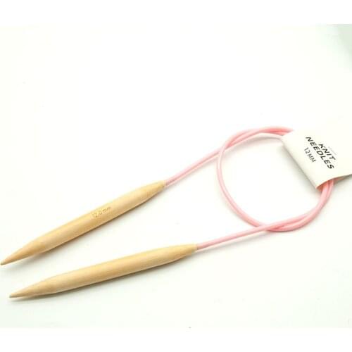 1Pcs 10/12 mm Circular Knitting Needles Set Carbonized Bamboo Circular Sweater needle Weaving Tools Yarn Needle 80cm