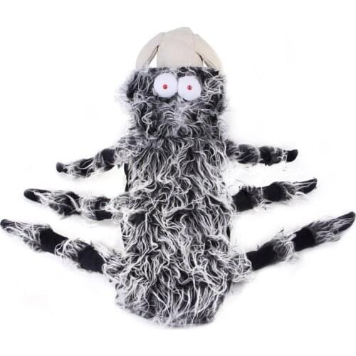 Dogs Cats Party Cosplay Funny Outfit Halloween Pet Spider Clothes Puppy Simulation Plush Black Spider Cosplay Costume