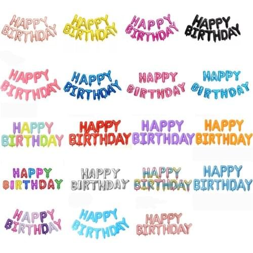 1 Set Happy Birthday Letter Foil Ballons Rose Gold Decoration Balloon Birthday Party Decorations Globos Baby Shower Supplies