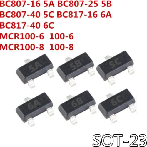 100pcs/lot BC807-40 BC807 5C 5CW SOT-23 TRANSISTOR