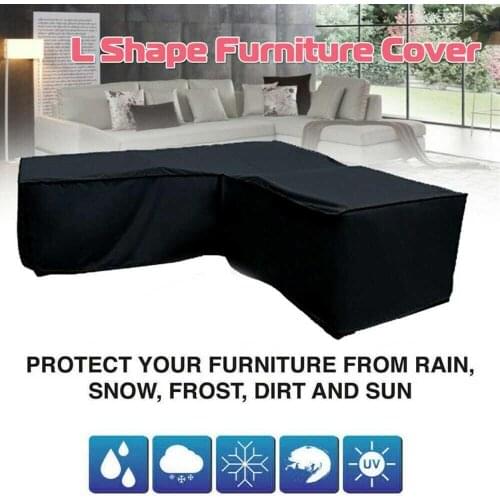 3pcs outdoor garden furniture cover L corner sofa waterproof cover furniture sofa dust cover outdoor table cover