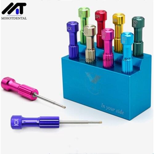 8pcs/Set Dental Implant Screwdriver Denture Planting Abutment Mechanic Screwdriver Oral Rotation Tool For Dental Lab Technician