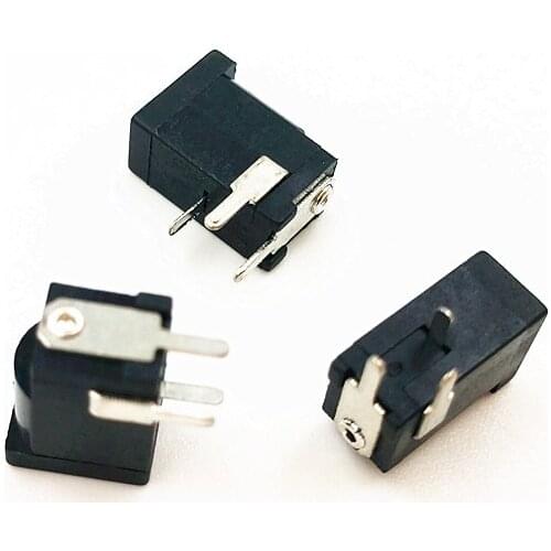 Free shipping 20PCS DC-002 Black White DC Power Jack Connector DC002 3.5*1.3mm socket