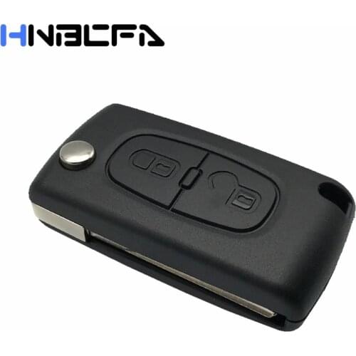 2 buttons Folding Key Case For Peugeot 407 206 307 308 207 408 For Citroen C3 Picasso Replacement Car Remote key shell Fob