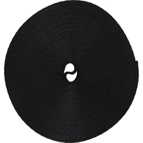 Black 10 Yards Nylon Webbing Tape Multi-Use Strap Strapping (25Mm) Width