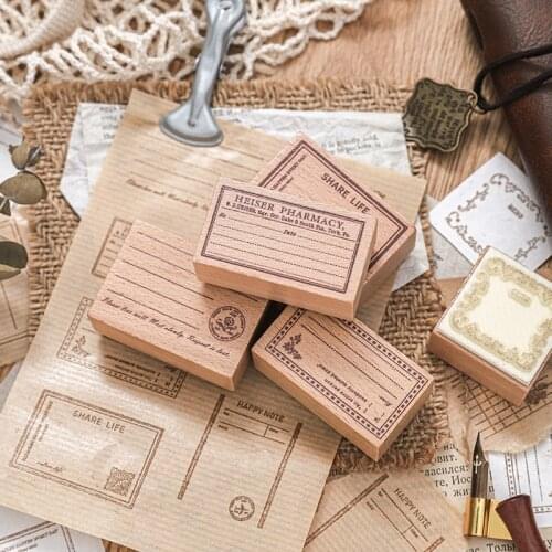 Happy Note Wood Stamp Diy Craft Wooden Rubber Stamps For Scrapbooking Stationery Scrapbooking Standard Stamp