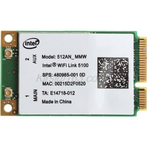 For Link Intel 5100 WIFI 512AN_MMW 300M Mini PCI-E Wireless WLAN Card 2.4/5GHz