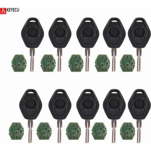 KEYECU 10pcs EWS 3Button Remote Key Fob 315/433MHZ ID44 for BMW 3,5,7 Series 325 330 318 525 530 540 E38 E39 E46 M5 X3 X5 E65
