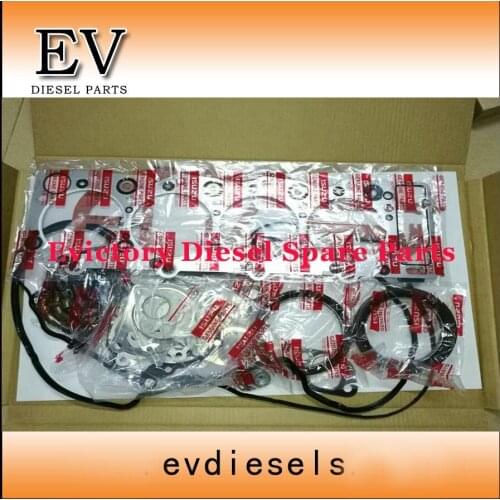 For Hiatch Excavator and Truck 4HK1 4HK1T 4HK1-TC piston ring set +full gasket kit+crankshaft bearing+connecting rod bearing