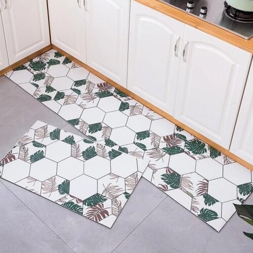 Nordic Style Kitchen Mat Waterproof and Oil-proof Kitchen Mat Home Full Carpet Long Door Mat Carpet Tapis Salon Rug balcony