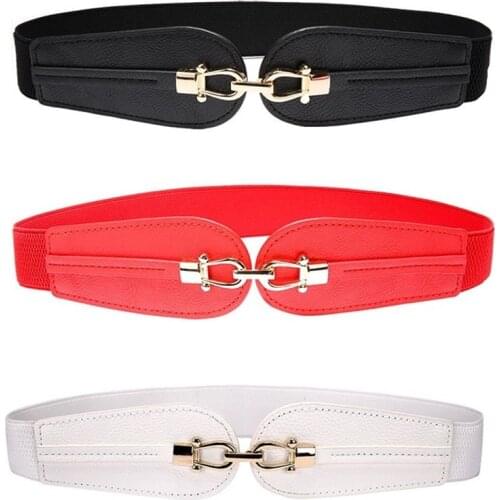 HOT Elastic Cummerbunds white Women Dresses Gown Decorative Loose Girdle Fashion Simple Black wide cummerbund Women belts gfts