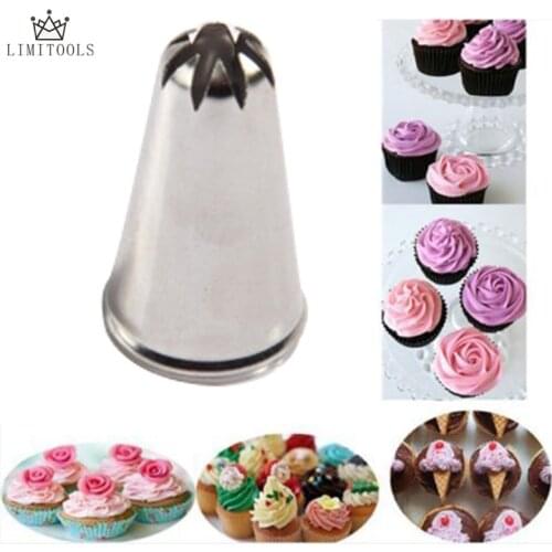 LIMITOOLS Rose Flower Cup Ice Cream Piping Tip Nozzle Cake Decorating Pastry Tools
