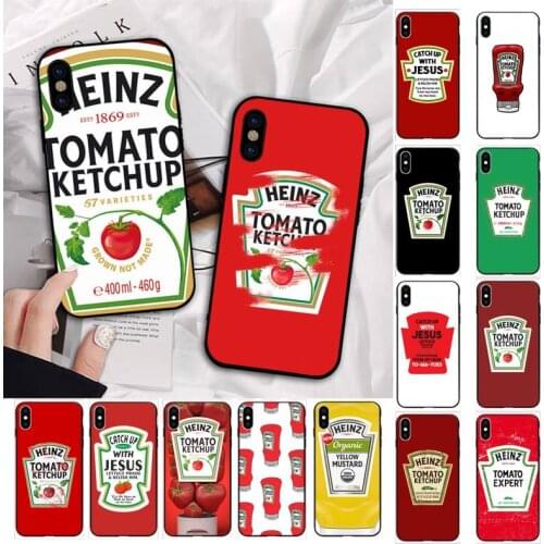MaiYaCa Cute Ins Heinz Tomato Ketchup Mustard Phone Cases for iPhone 11 12 pro XS MAX 8 7 6 6S Plus X 5S SE 2020 XR cover