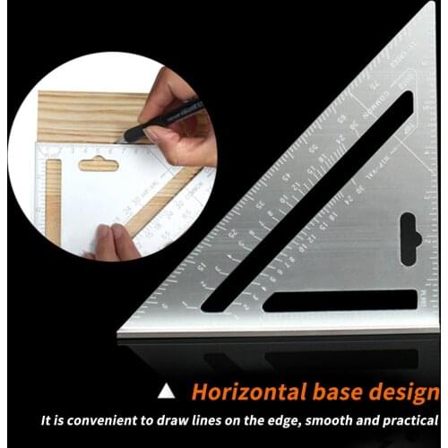 18/30cm Metric Triangle Angle Protractor Aluminum Alloy Speed Try Square Carpenters Measuring Ruler Layout Wooden Working Tool