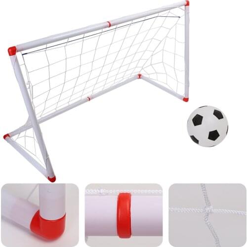 Indoor Outdoor Mini Children Football Soccer Goal Post Net Set With Pump Kids Sport Toy(120cm) Durable And Long Service Life
