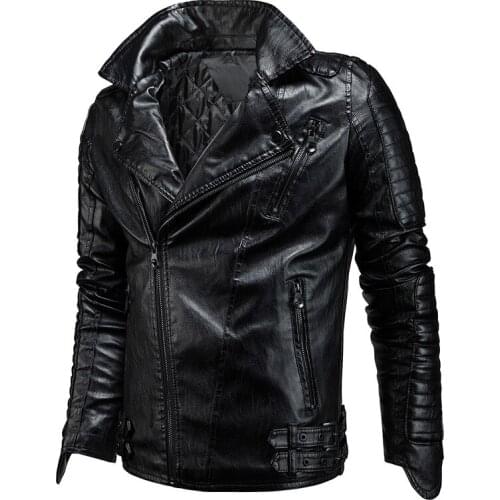 Cross border European and American large size 2021 autumn and winter new mens leather jacket racing suit splicing mens coat