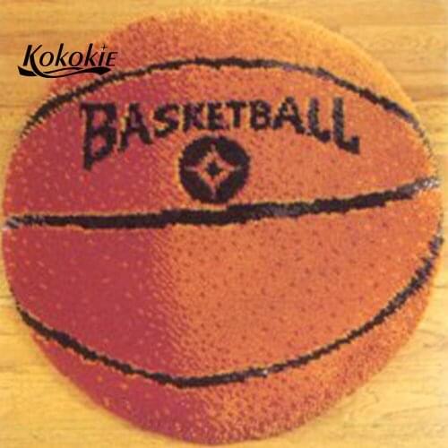 Latch hook kit basketball tapestry kits diy rug canvas printing handwerken knooppakket carpet embroider needlework kits