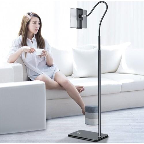 Long Arm Floor Tablet Stand for Ipad Air Mini Pro 5-12.9 Inch Lounger Bed Tablet Phone Holder for iPhone X 11 Huawei Samsung