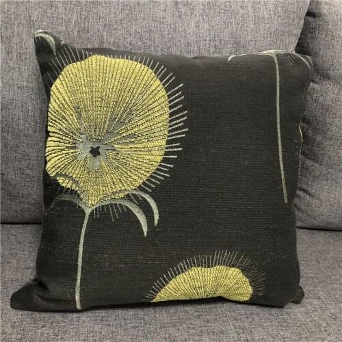 Floral Sofa Cushion Cover Home Decorative Chenille Jacquard Throw Pillowcase from Factory