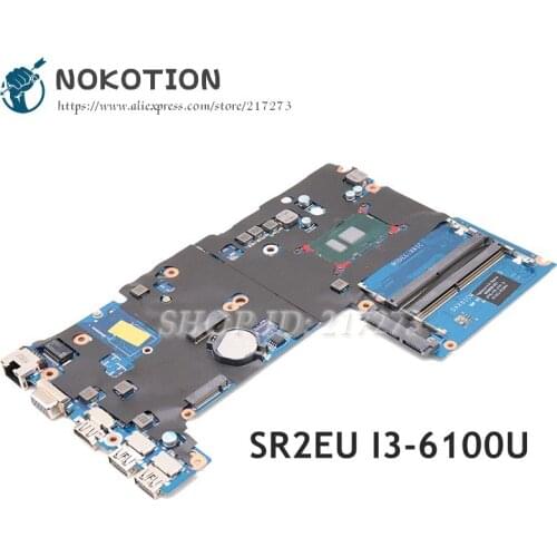 NOKOTION 855655-001 855655-601 for HP Probook 430 G3 440 G3 laptop motherboard DAX61CMB6D0 DAX61CMB6C0 DDR4 SR2EU I3-6100U CPU
