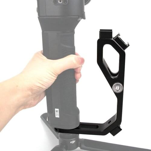 Aluminum Alloy Expansion Bracket L-shape Handle Grip Accessory for DJI Ronin S Zhiyun Crane M/2/PLUS Handheld Gimbal Stabilizers