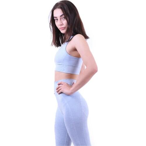 YOGA PANTS Womens Seamless Sport Leggings - GraySeamles Leggings / Rise Power