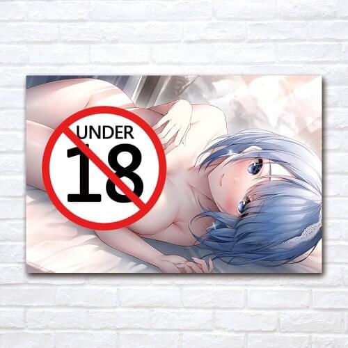 Modern Cartoon Girl Canvas Painting Contemporary Art Poster Print Adult Anime Wall Picture for Living Room Home Decor