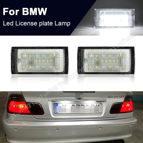 1Set For BMW 3 series E46 2D E46 M3 1998-2003 LED License Plate Light White Canbus Auto Number Plate Lamp Car Accessories