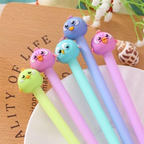 1 pcs Neutral Pen Cute Bird Eye Korea Stationery Burst Pen Prize Students Creative Gel pen Stationary 0.38mm