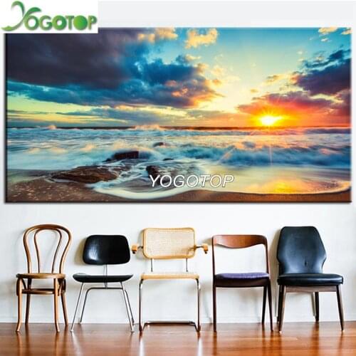 120x60cm landscape beach diamond painting square round 5d diy diamond embroidery diamond mosaic Seascape cross-stitch YY2804