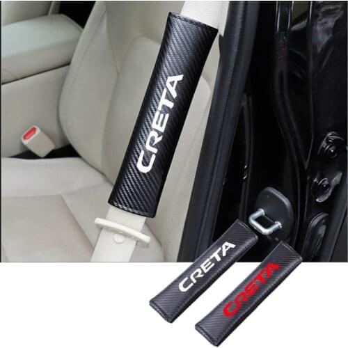 2pcs PU Fashion Car Seat Belt Cover Car Seat belt shoulder Pads for Hyundai Creta