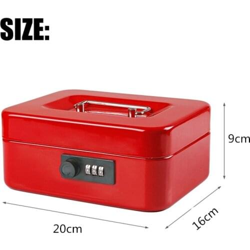 20CM*16CM*9CM Password Small Steel Safe Boxes With Lock Store Content Box Paper Piggy Small Change Bank Card Document Boxes