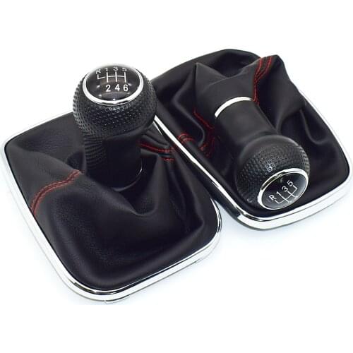 23mm For Volkswagen VW Golf 4 IV MK4 GTI R32 Bora Jetta 5 Speed Black Frame Gear Shift Knob Lever Gaiter Boot 1999-2004