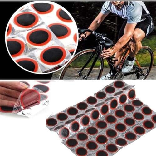 48 Pcs Motor Bicycle Tyre Tire Inner Tube Puncture Rubber Patches Repair Kit Stickers Mountain Bike Kit Cycling Repairing Tools