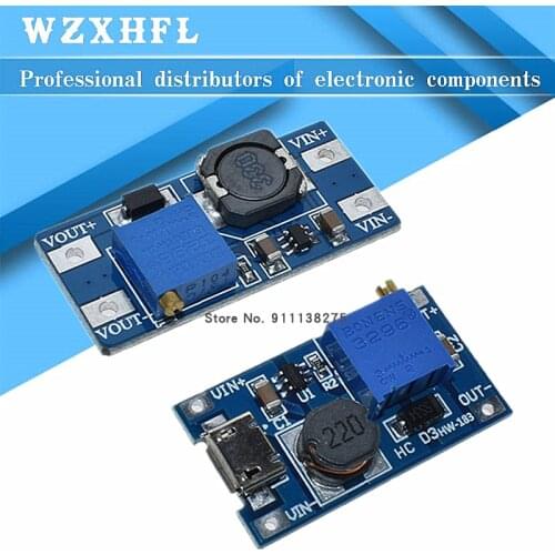 5 PCS MT3608 DC-DC Step Up Converter Booster Power Supply Module Boost Step-up Board MAX output 28V 2A for arduino