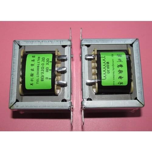 Aluminum belt 0.2Ω low internal resistance headphone output transformer, 32Ω 8Ω input power amplifier output transformer
