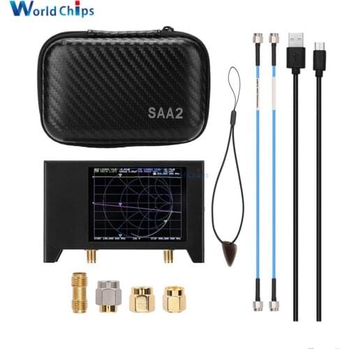 NanoVNA V2 Antenna Analyzer SAA-2N 3G Version Network Analyzer Shortwave HF VHF UHF with 2.8 Inch LCD Display Screen Storage Bag