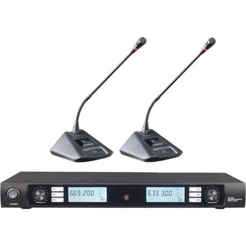 Bolymic DUAL CHANNELS UHF DESKTOP WIRELESS CONFERENCE MICROPHONE SYSTEM