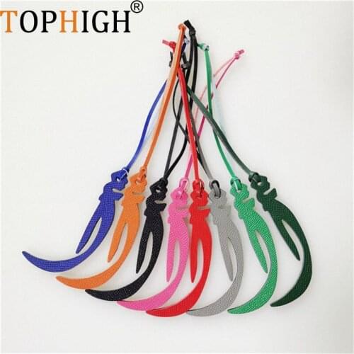 Newly Made Luxury Genuine Natural Leather Character Alphabet Arabic Letter A Keychain Backpack Pendant Ladies Women Bag Charms